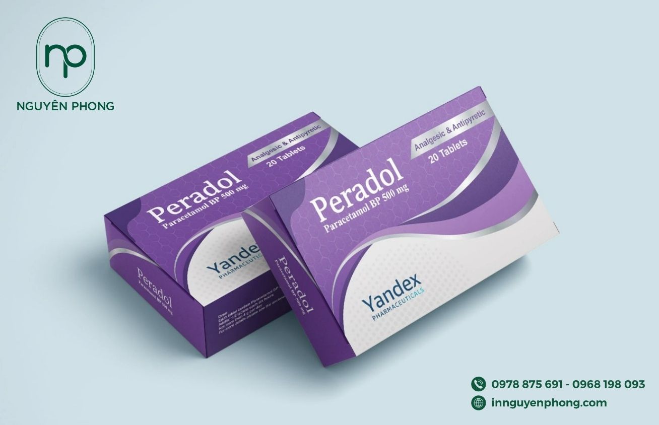 Mẫu logo thuốc in trên hộp đựng thuốc